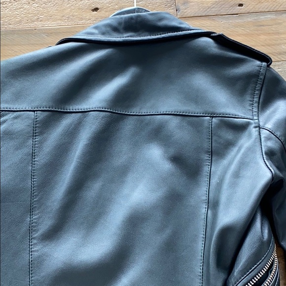 SOLD!! All Saints BALFERN LEATHER BIKER JACKET US4 - Picture 9 of 12